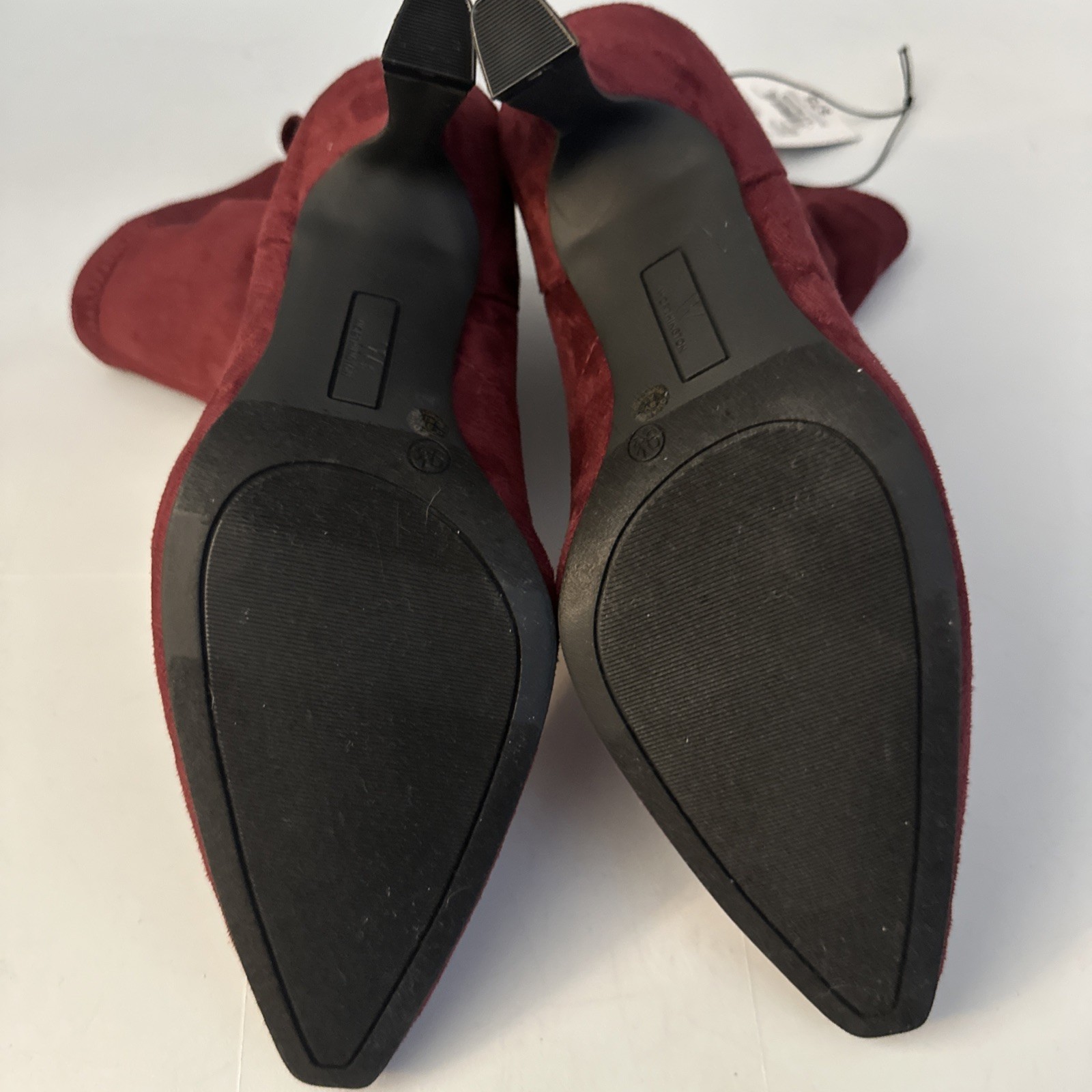 JCP Worthington Olympia Ankle Boots Women’s Size 9.5 Ox Blood Slip-on 3.25″ Heel