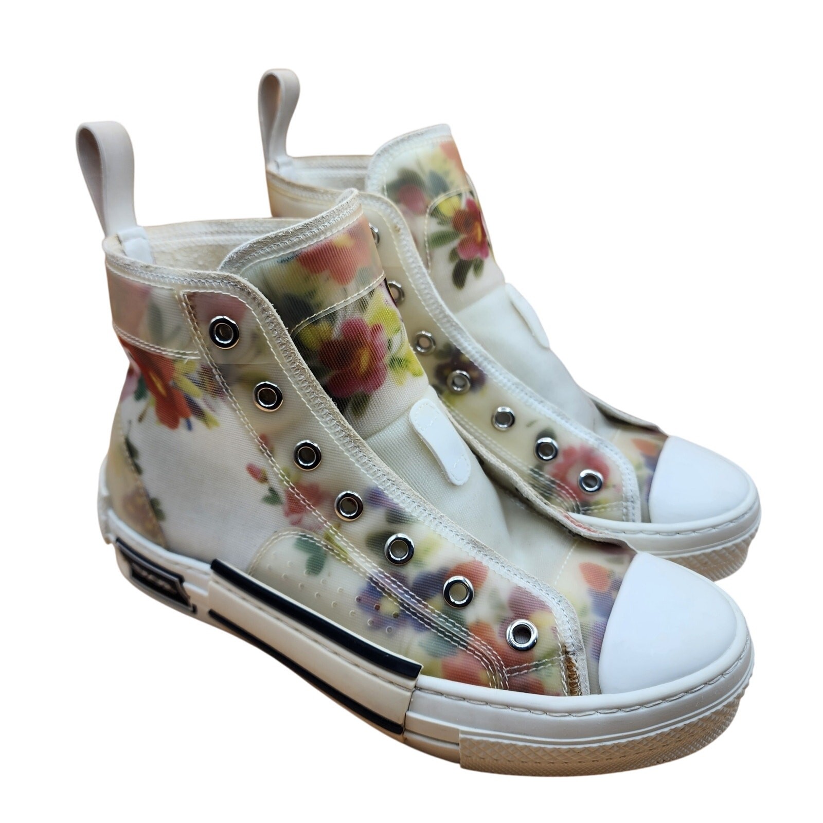 Dior women’s shoes size 37 U.s. Size 6.5US B23 High Top Floral