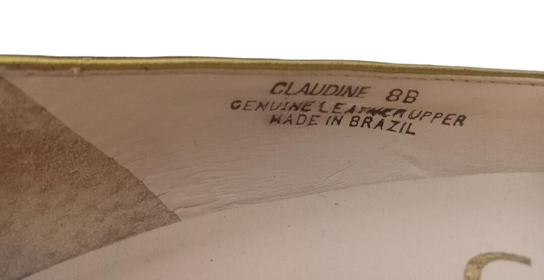 Unisa Shoes Claudine Womens Size 8B Brown Leather Heel 2.5 Inch Pumps Medallion