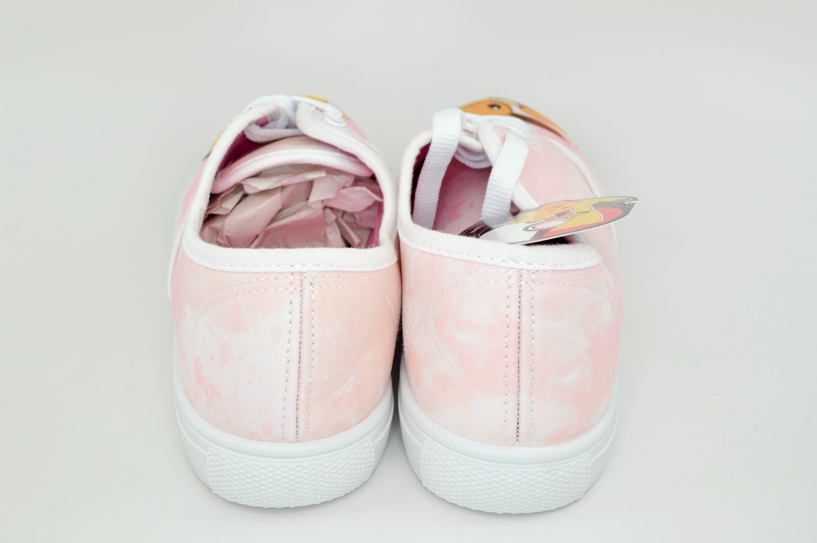 Rare New Pokemon Pikachu Eevee Bestie Low Rise Sneakers Pink White Size 8