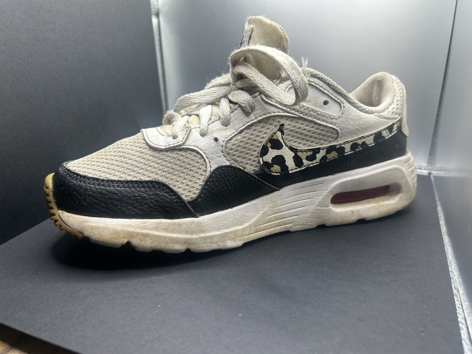 Nike Air Max SC Low Top Lace Up Sneaker White/Black Leopard DZ5200-100