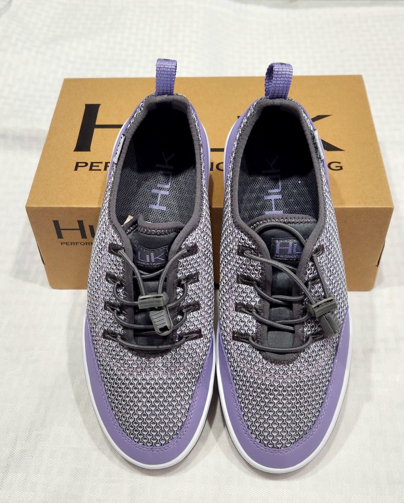 Huk Mania Women’s Size 8 Lilac Purple / Charcoal Grey Performance Fishing Shoes