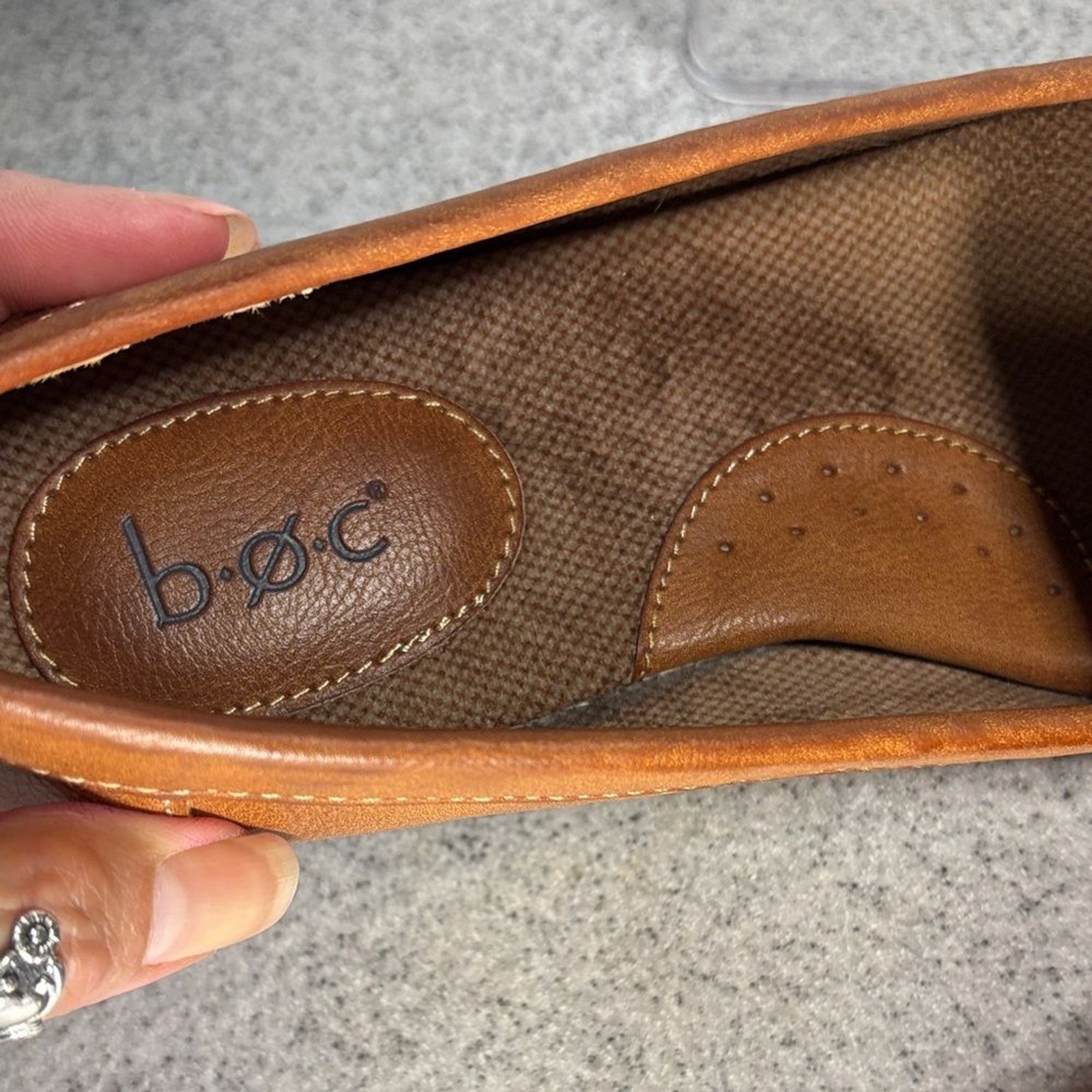 BOC size 10‎ Elegant Tan Leather Loafers for Women. Fc3