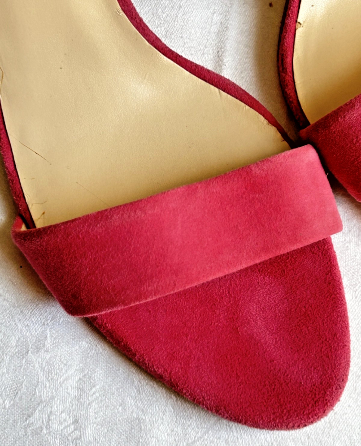 NINE WEST Fuchsia Pink Leather Strapped Heels Sandal Stiletto Heel Womens 11M