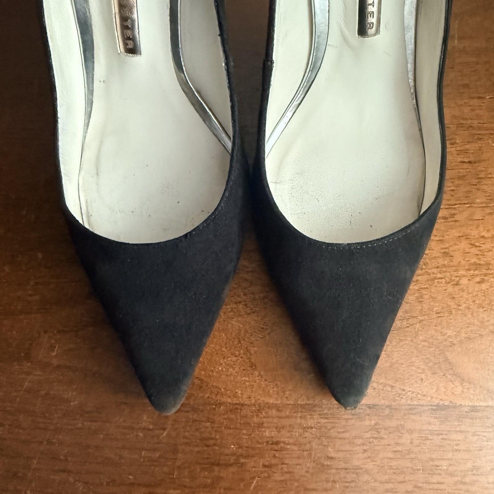 Sophia Webster Coco Flamingo Suede Pumps Sz 7 Black Copper SEE PHOTOS