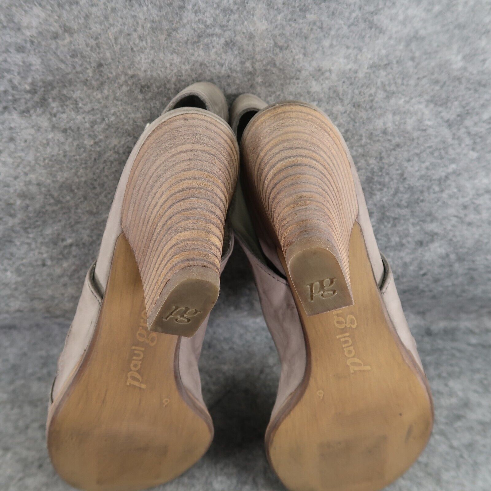 Paul Green Shoes Womens 8.5 Sandal Peep Toe Cayanne Asymmetric Zip Leather Grey