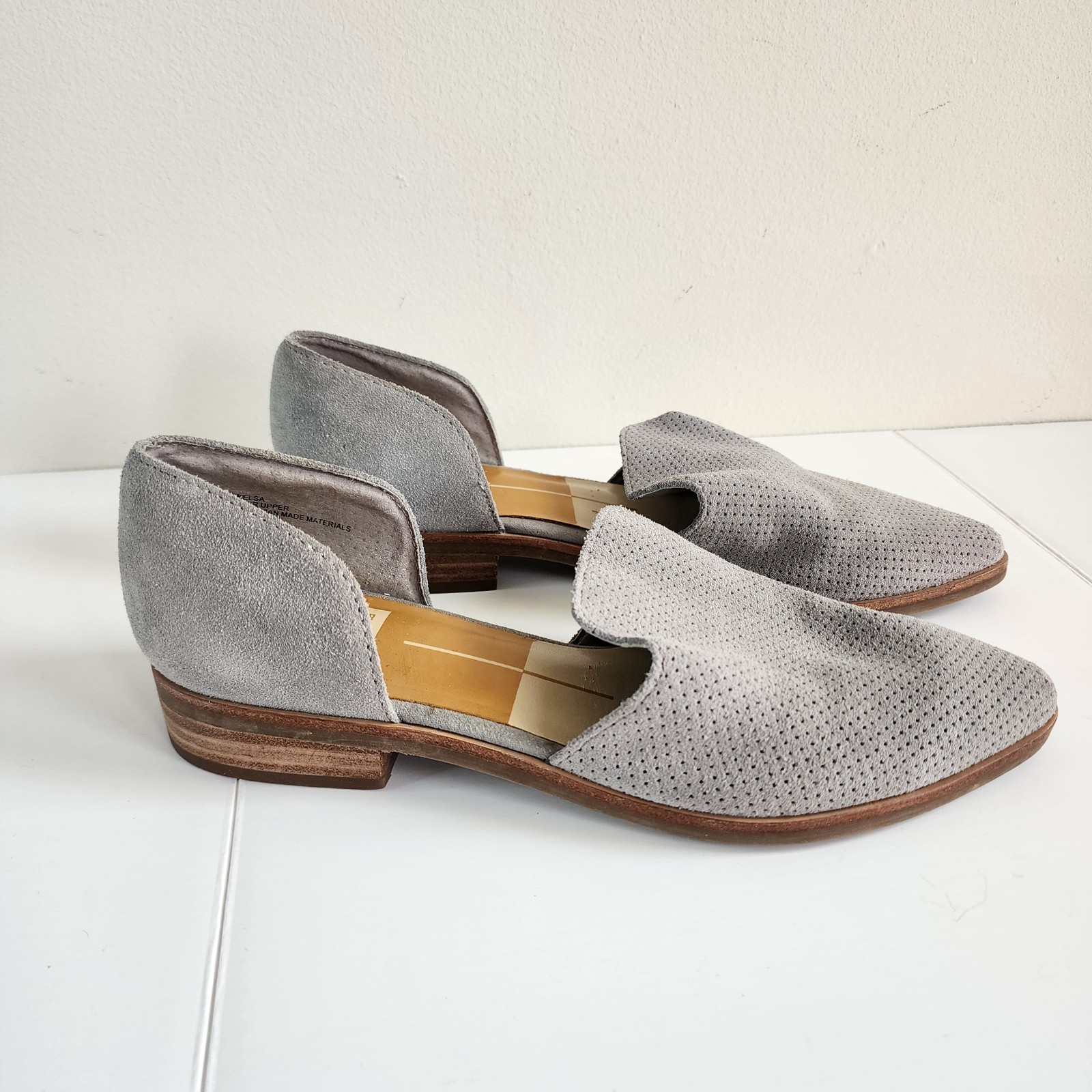 Dolce Vita Kelsa Women’s Slip On Size 6M Gray Sued Casual Workwear Flats