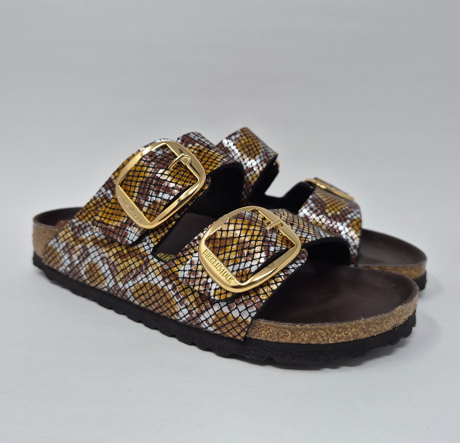 Birkenstock Women’s EU 39 = US 8 Arizona Big Buckle Python Narrow Sandals READ