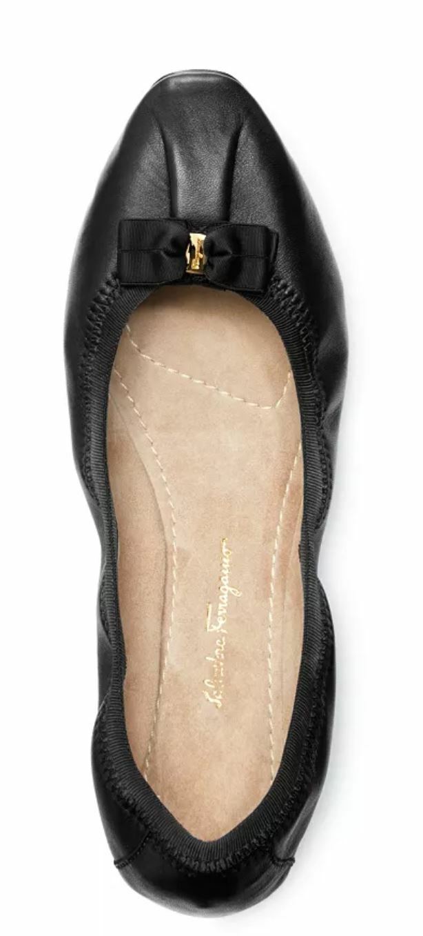 $535 Ferragamo My Joy Black Leather Gold/Silver H/W 6/6.5/7/7.5/8/8.5/9/10 «M/C»