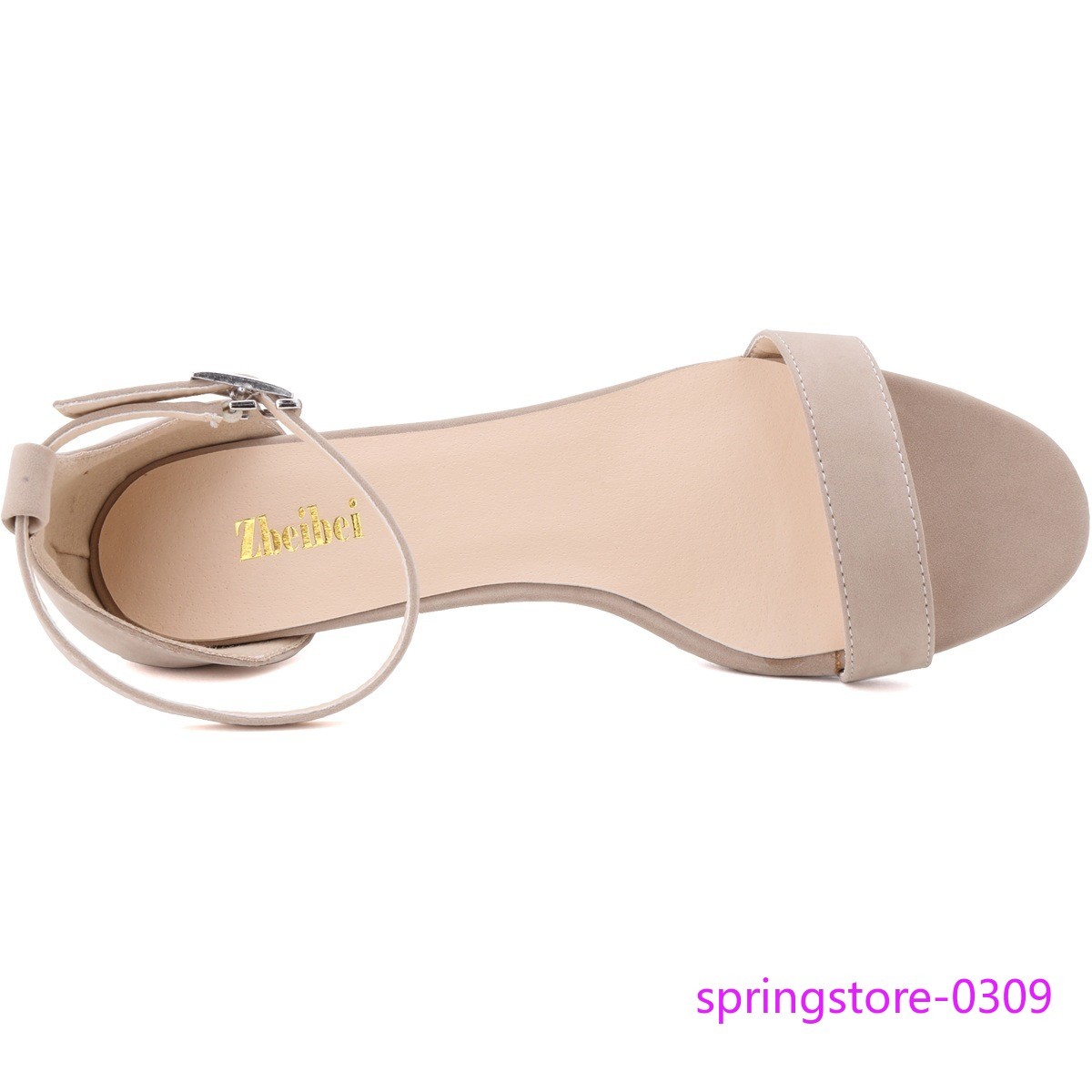 Women’s Mid Low Kitten Heel Sandals Open Toe Dress Shoes Ankle Strap Casual Work