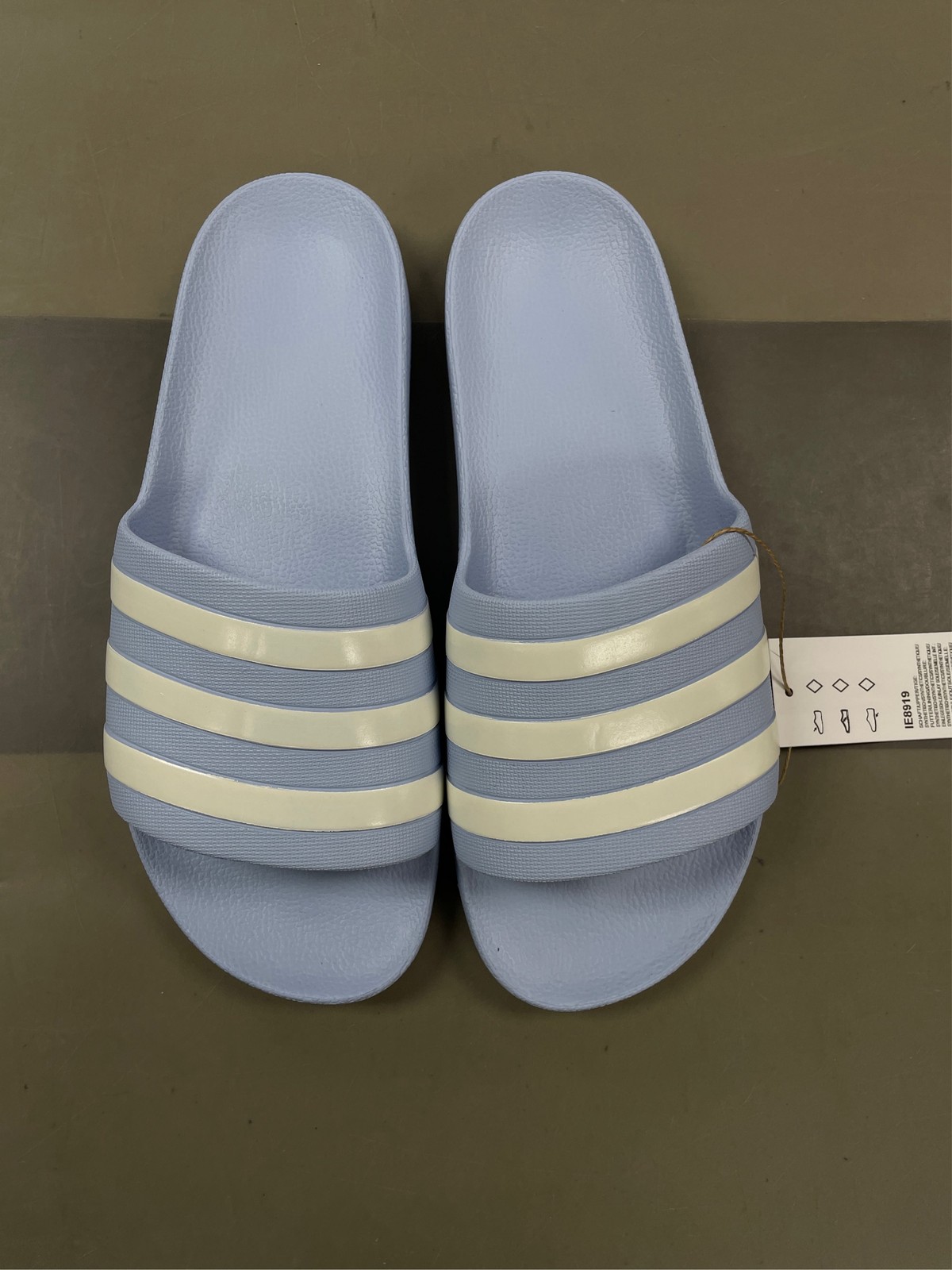 Adidas Women’s Originals Adilette Aqua Slide Sandals from Finish Line – Blue – U