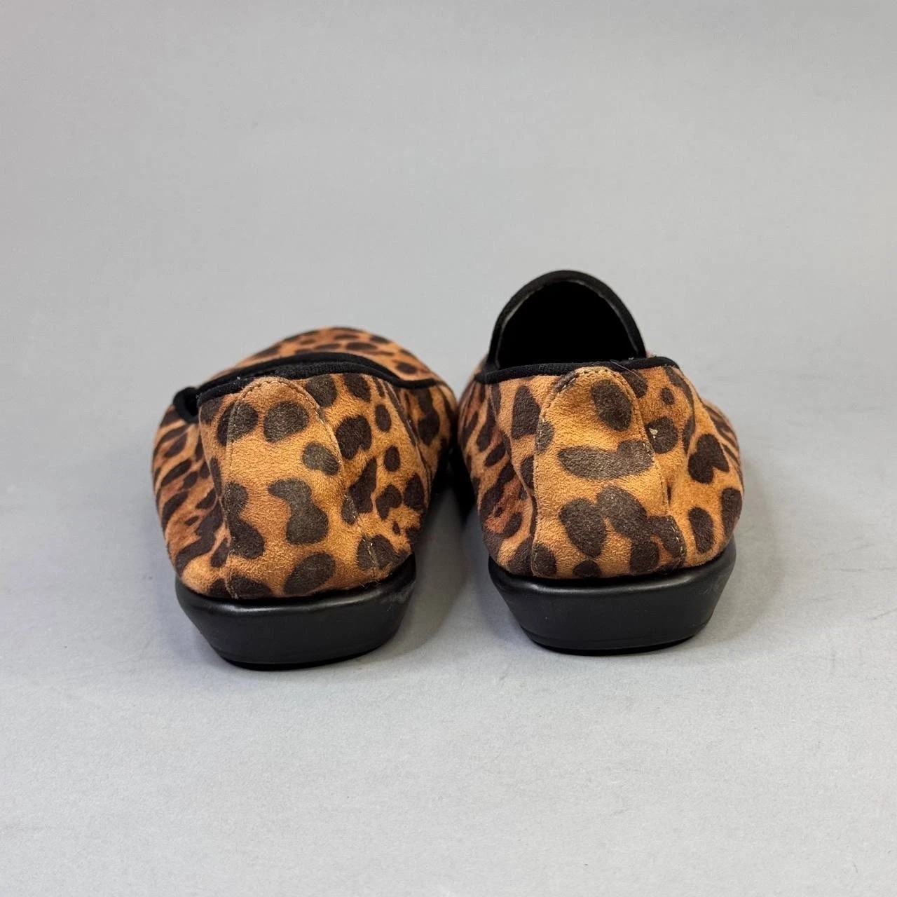 Aerosoles Betunia Loafers Brown Calf Hair Leather Leopard Print Slip On Women 6