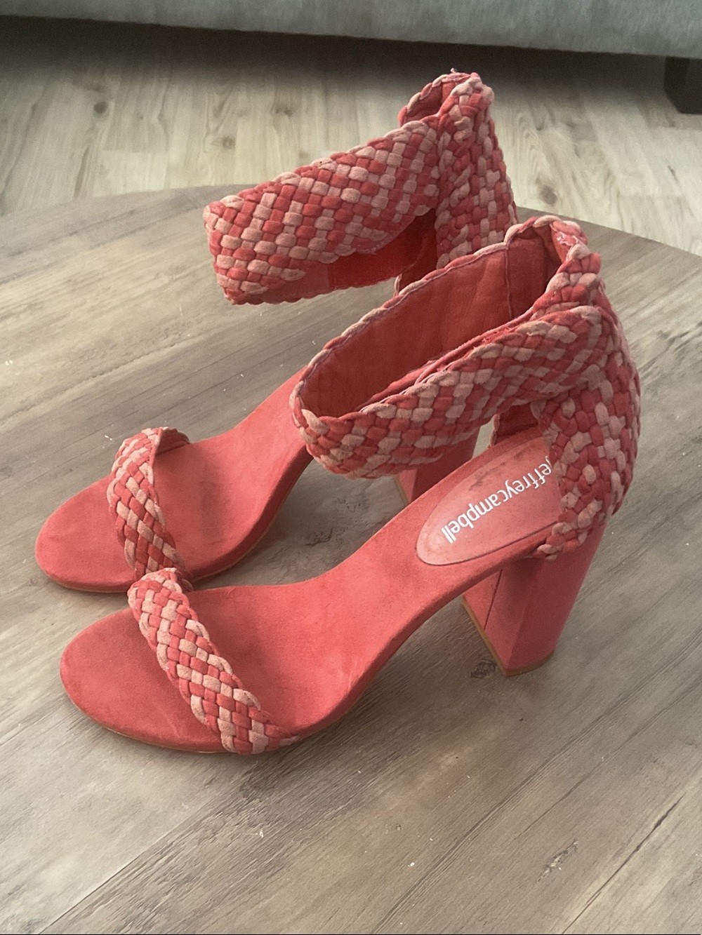Jeffrey Campbell Braided Suede Block Heels