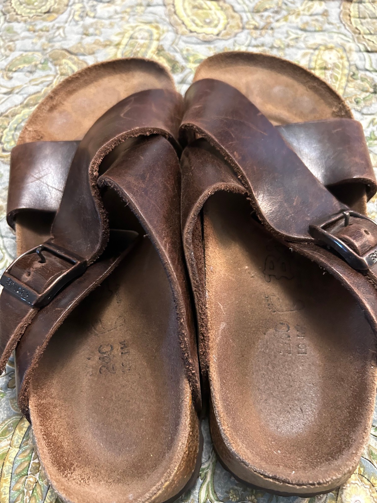 Vintage Rare Crossed Leather Birki’s/Birkenstock Sandal Sz 37/240 Reg/Wide Width