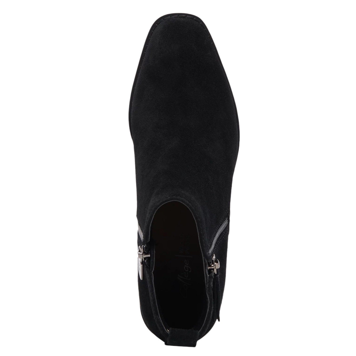 Aqua College Women’s Waterproof Suede Sanction Zip Booties Black Size 6 1/2