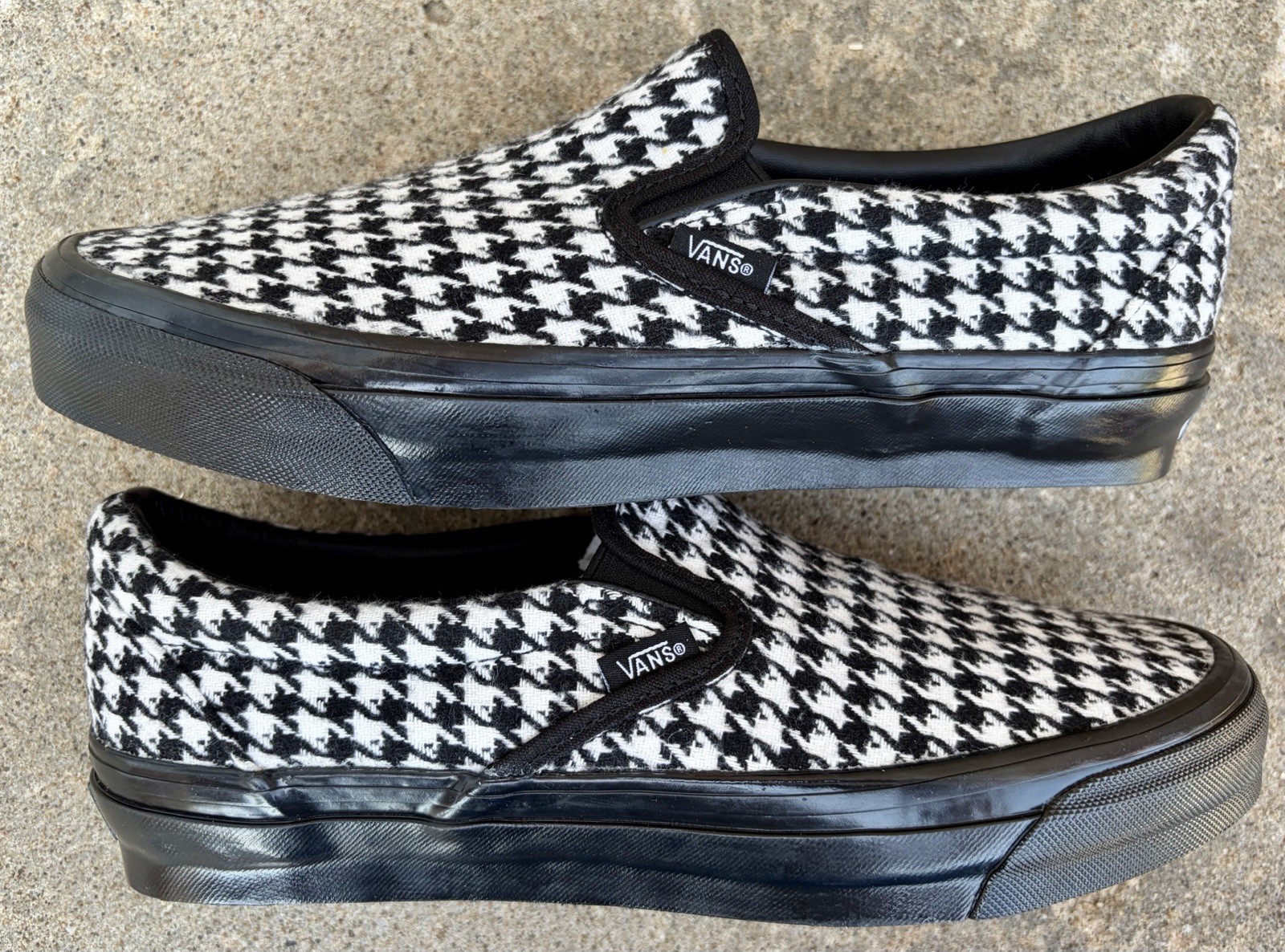 M8.5 W10-VANS LX Classic Slip-On 98 Skate Sneaker Houndstooth FREE SHIPPING