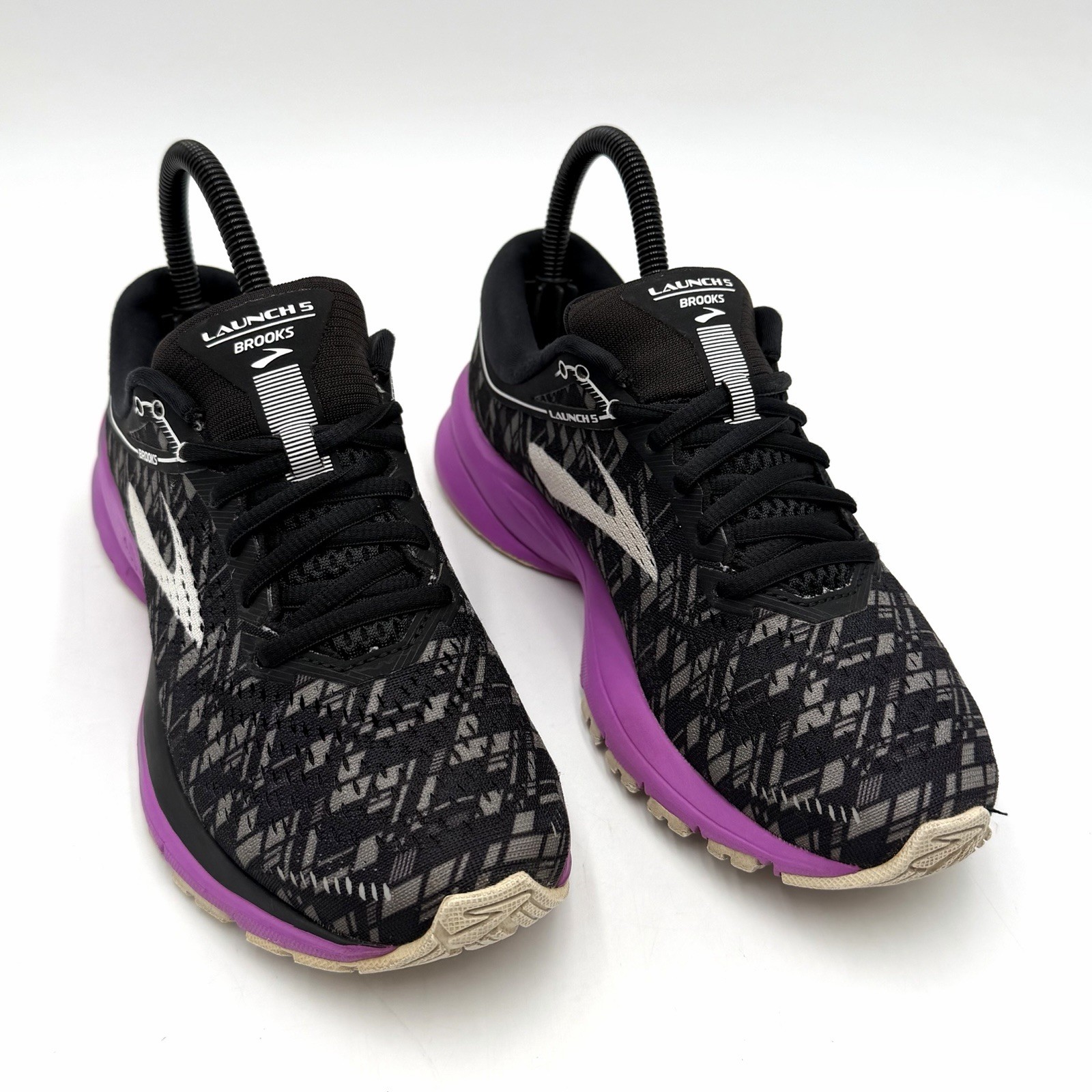 Brooks Launch 5 Womens Size 7 Running Shoes Sneakers 1202661B090 Black Purple