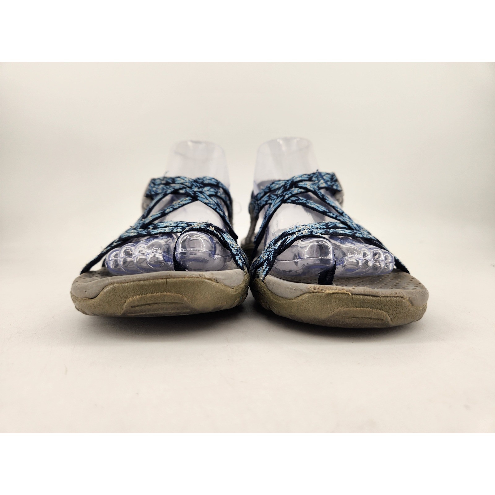 Skechers Reggae Positive Space Strappy Athletic Sandals Womens 9 Blue Buckle