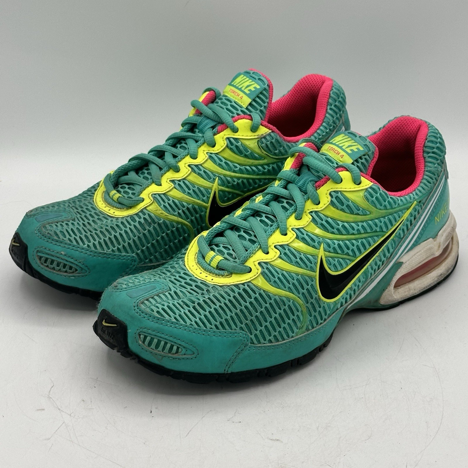 Nike Air Max Torch 4 Teal Pink Athletic Sneakers 343851-376 Women’s Shoes Sz 8.5