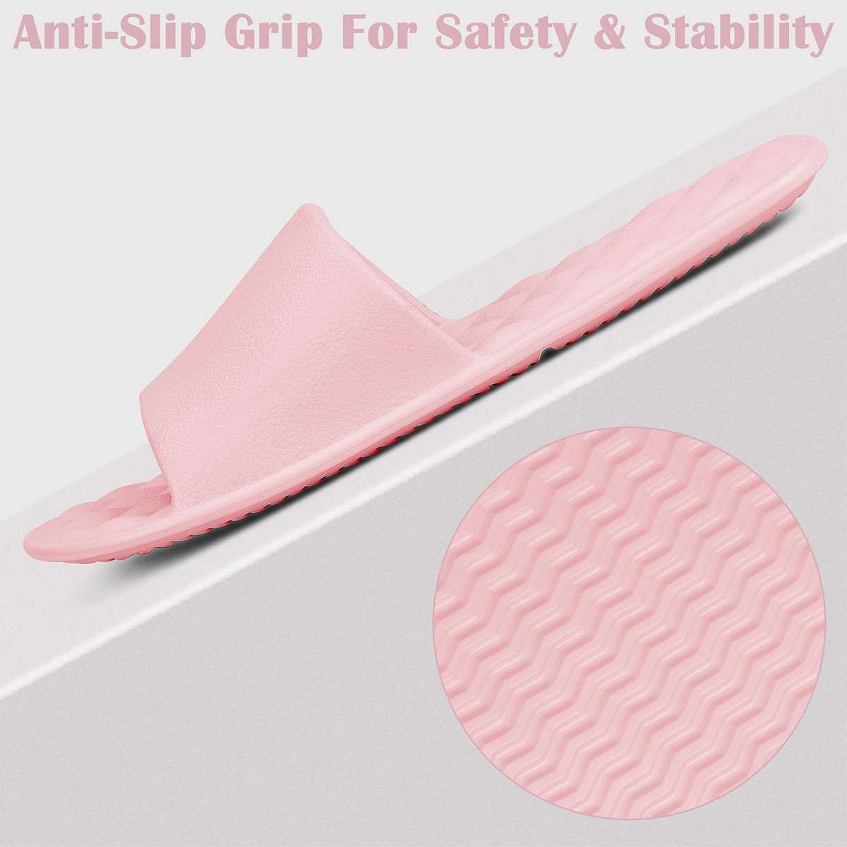 Non Slip Shower Plastic Slippers Couple Unisex Indoor Hotel Bathroom Sandals EVA