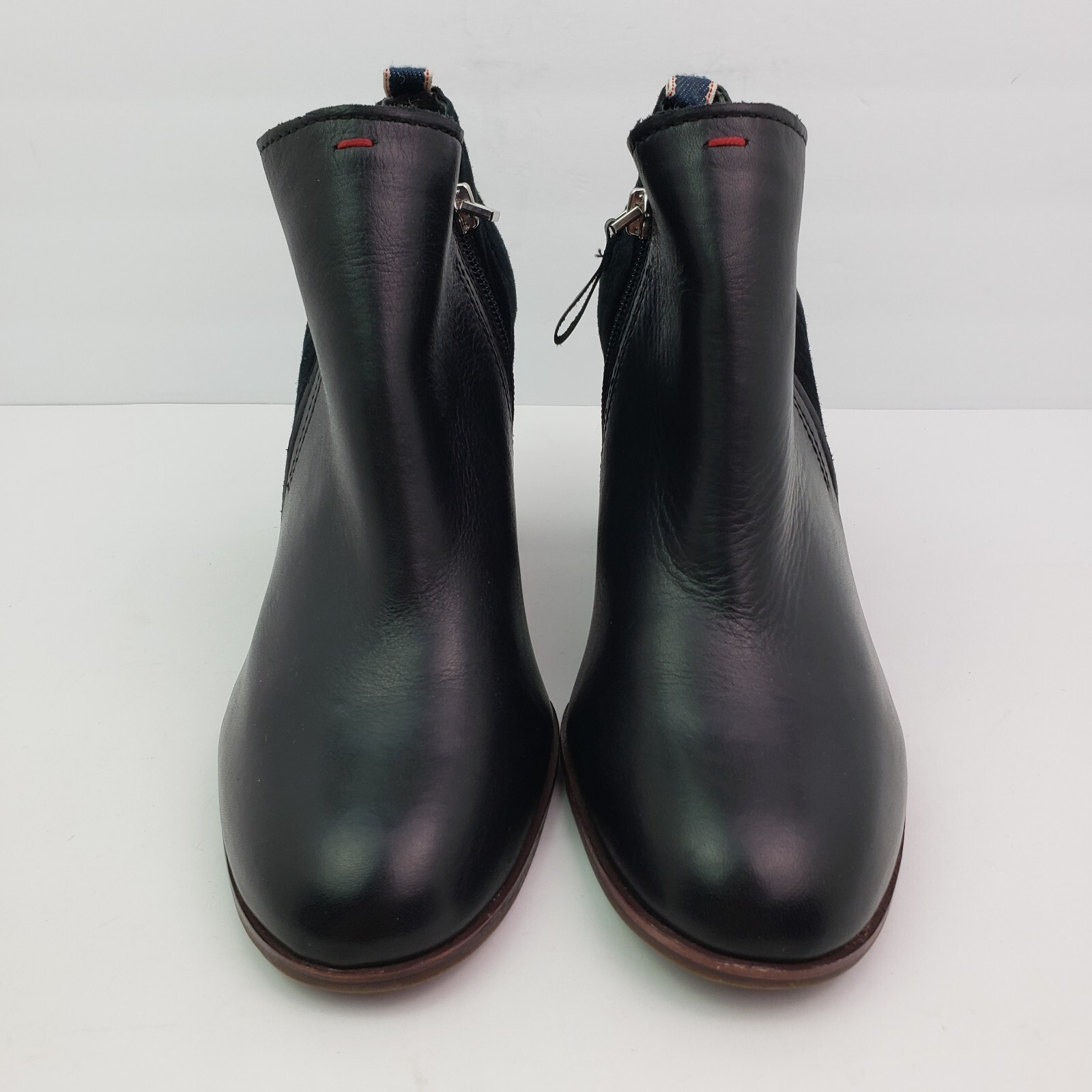 ED Ellen Degeneres Love Womens Size 10 Black Leather 3.25″ Heel Bootie Shoes