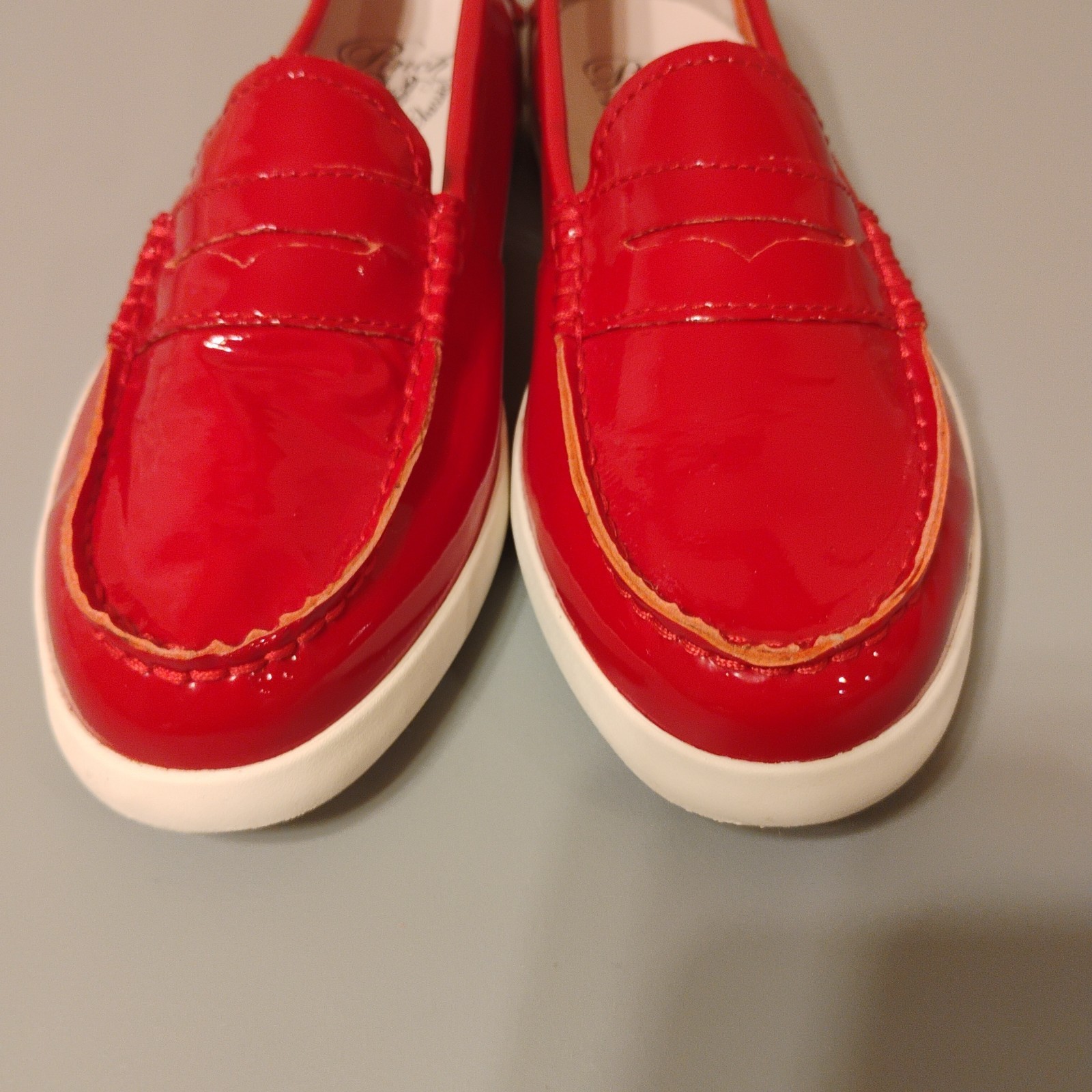 Cole Haan Pinch Maine Classic 7 1/2 Red Pantend Leather Pennie Loafer
