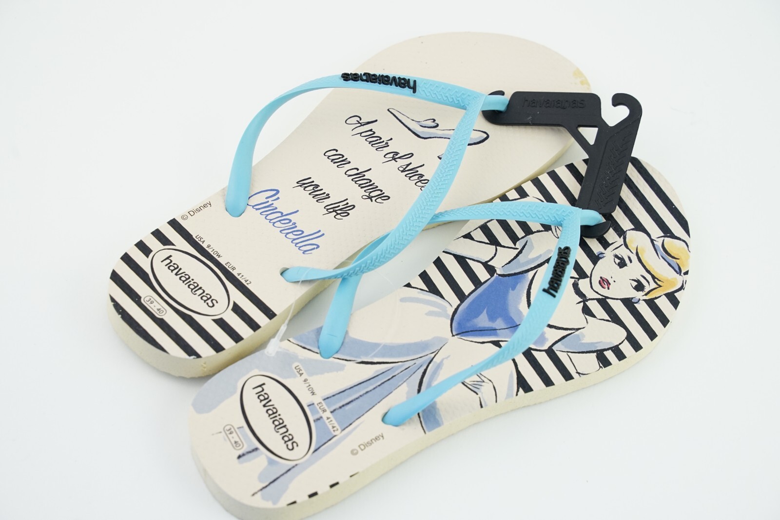 Cinderella Disney NWT! Havaianas Beige/Baby Sky Blue USA 9/10W 8M Sandals 41/42!
