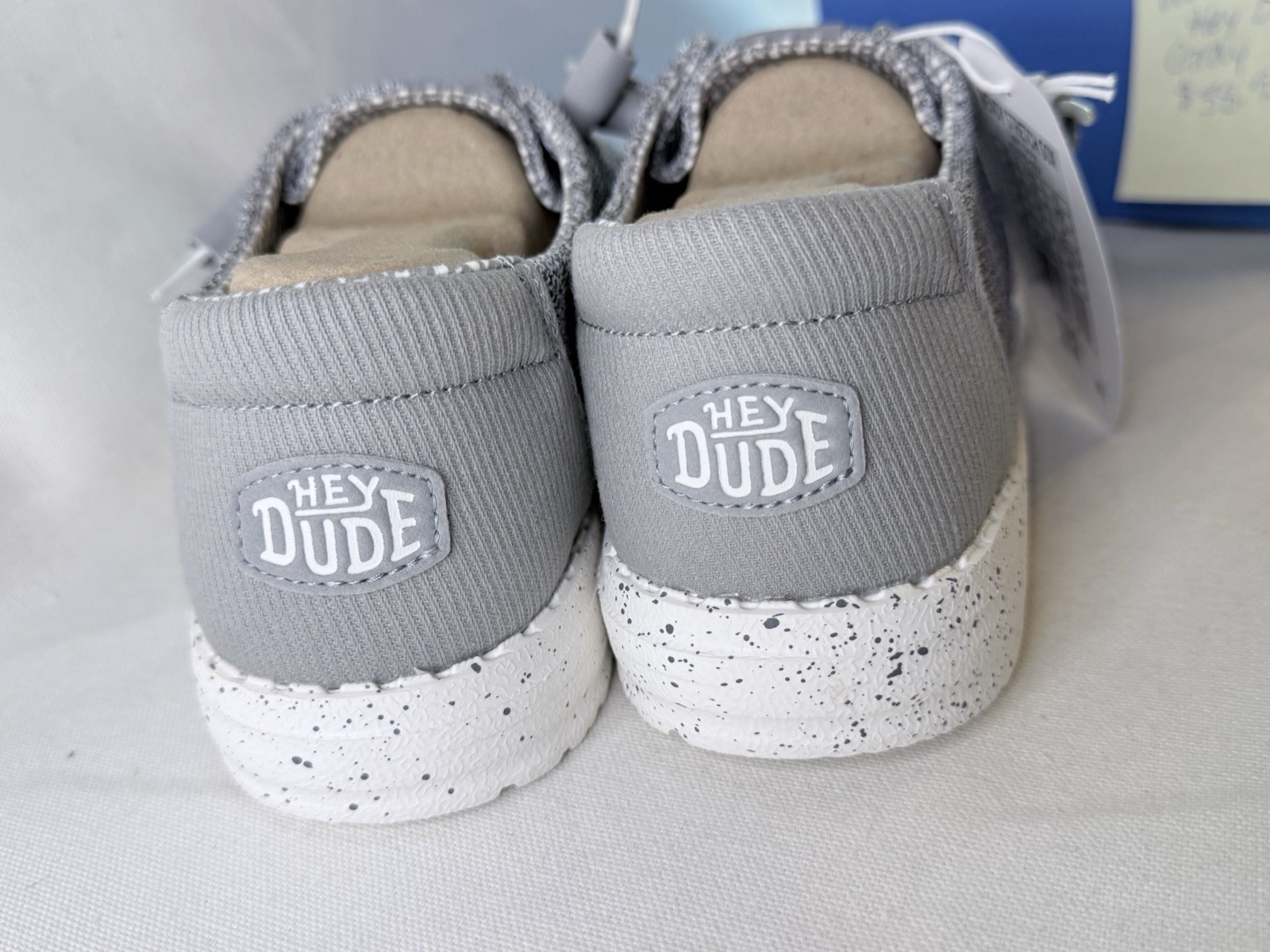 Hey Dude Wendy Stretch Sox Gray Women’s Slip-On Casual Mesh Shoes US 9 EU 40