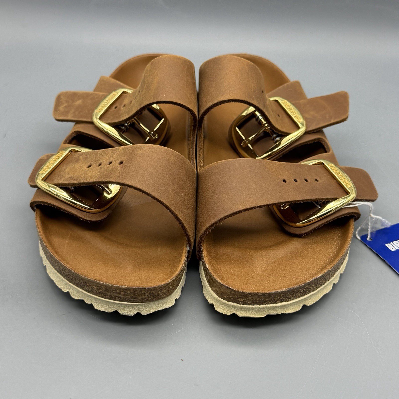 Birkenstock Arizona Big Buckle Women’s EU 39 US 8 Leather Sandal Cognac Narrow