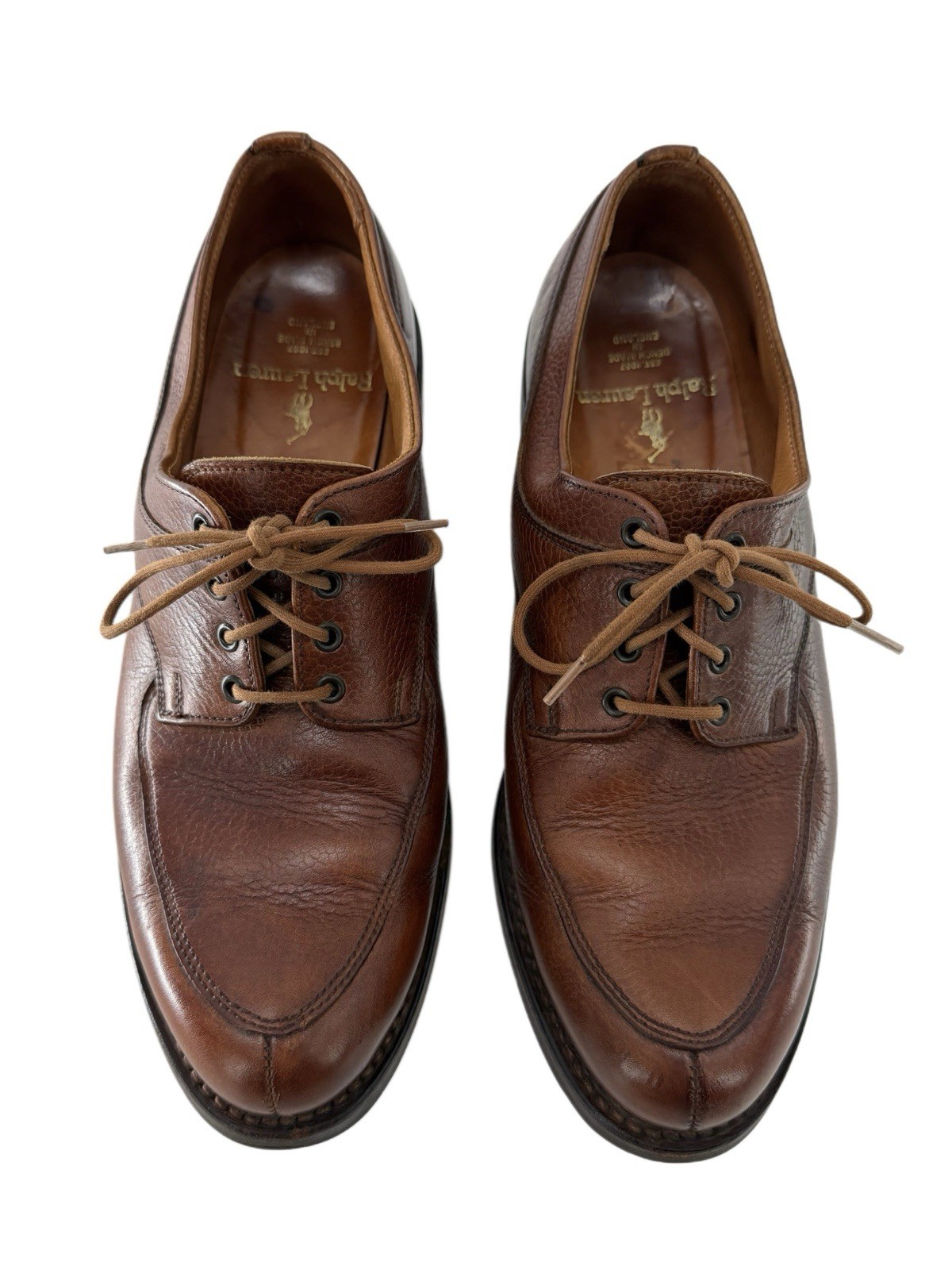 Ralph Lauren Crockett Jones Bench Oxford Shoes Women Sz 9.5 B Brown England YGI