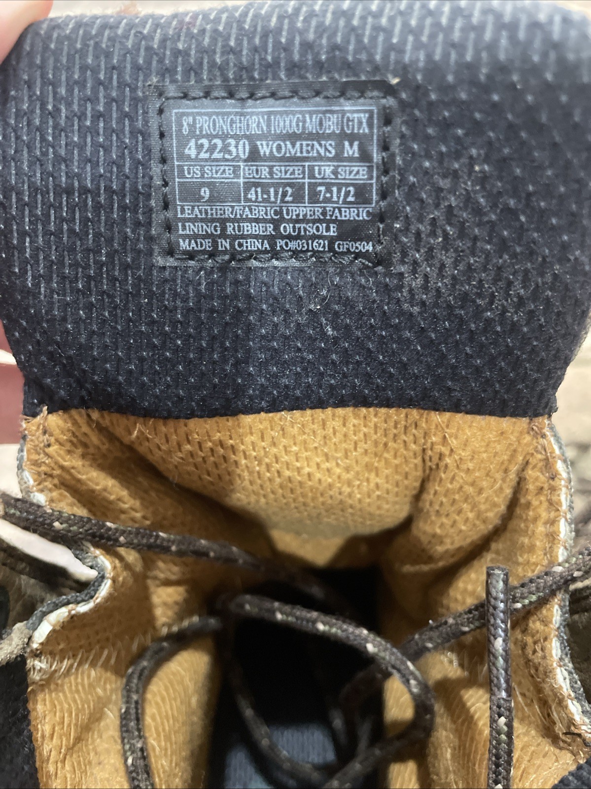 Danner Women’s 8” Pronghorn 1000G MOBU GTX Hiking Hunting Boots Leather Size 9