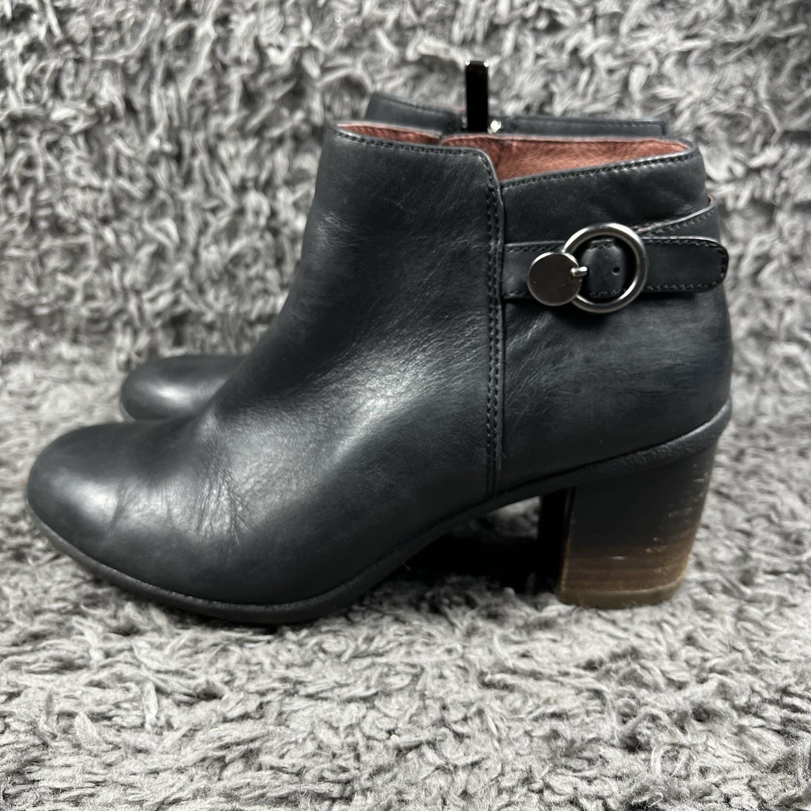 Dansko Women’s Perry Ankle Boots Heeled Waterproof Nubuck US 6-6.5 EU 36 Black