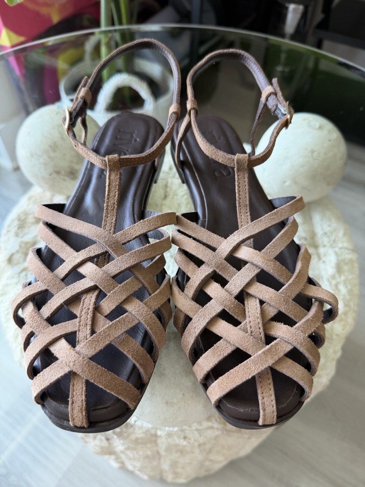 Rivera Spain Lareth Camel Jelly Sandal Women’s Size EU 39