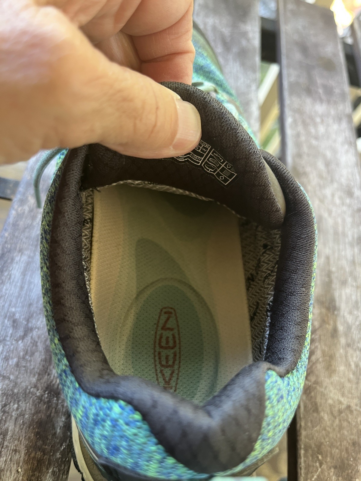Keen Terradora II Waterproof Green Mesh Low Top Waterproof Hiking Size 7.5 Wmn’s