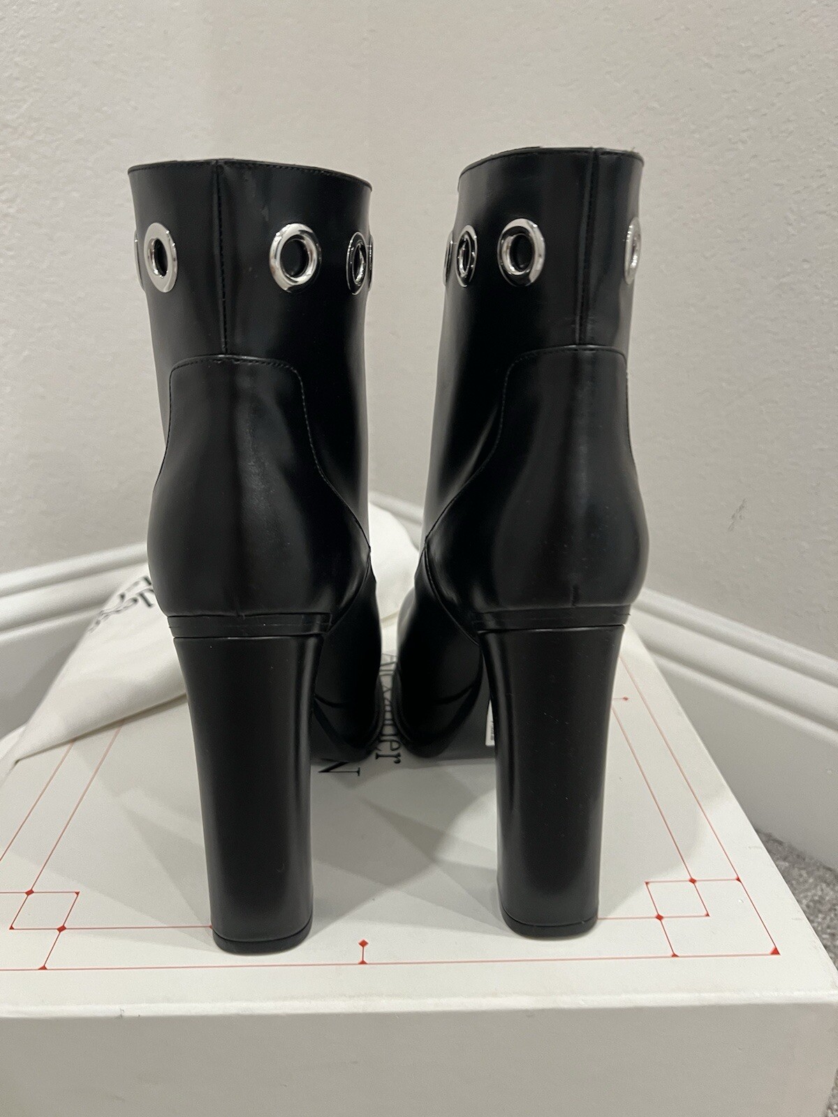 Alexander McQueen Eyelet Detailed Platform Boots Size EUR 38