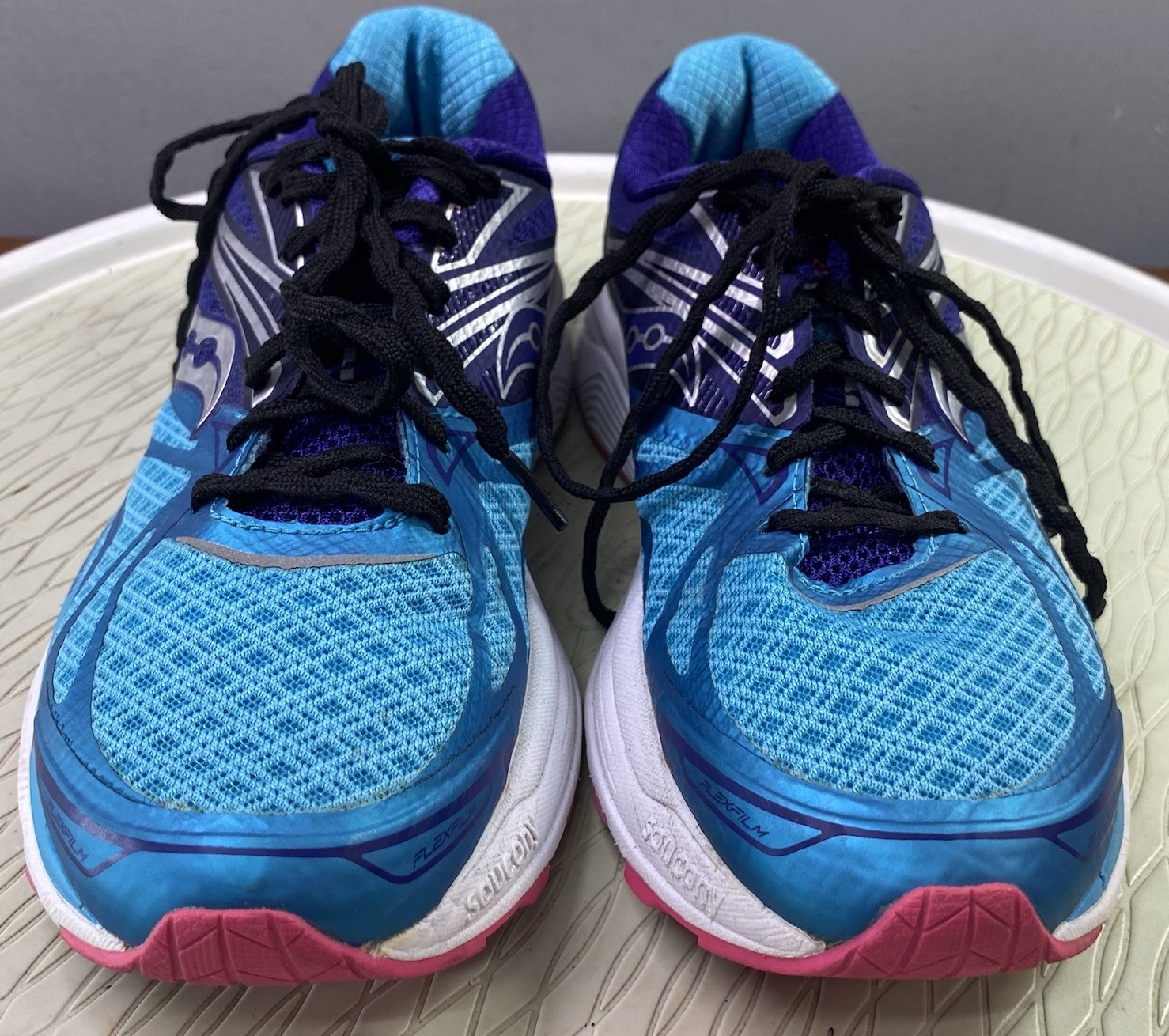 Saucony Everun Ride9 Womens Blue&Purple Running Sneakers 8mm Offset Sz.7