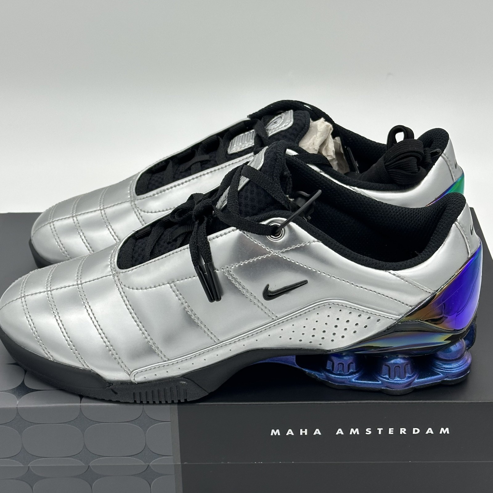 Nike T90 Shox Magia SP HQ5407-001 Metallic Silver US Women Size 8.5