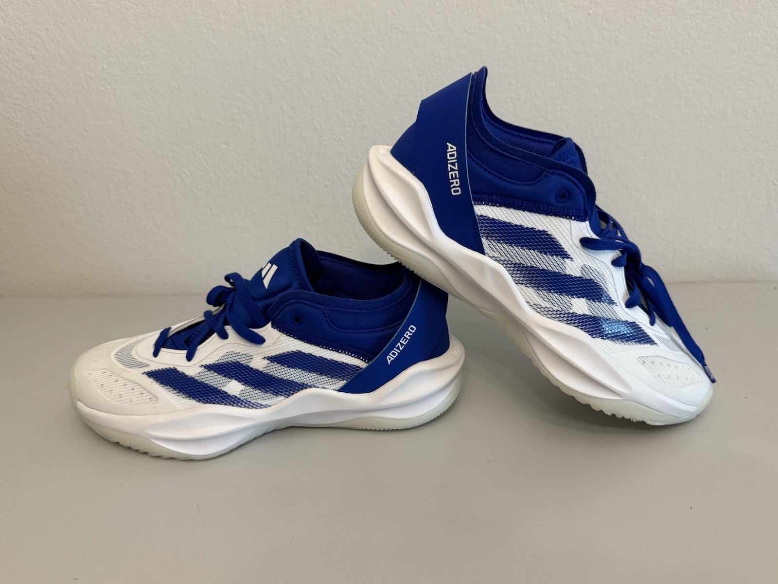 adidas Adizero Select 2.0 Low Top Lace-Up Athletic Sneaker White/Blue 2024