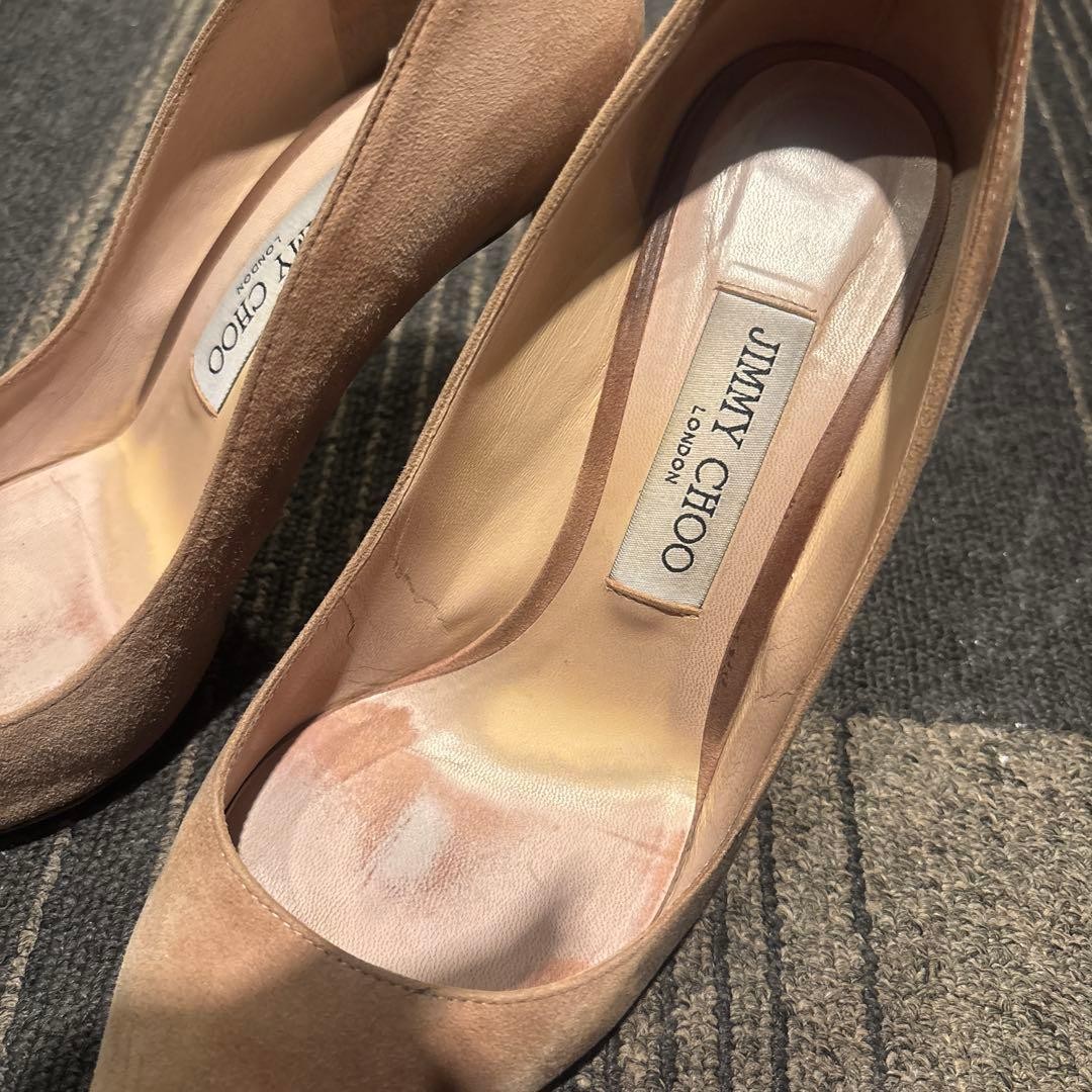 JIMMY CHOO Suede Pumps Beige 37.5