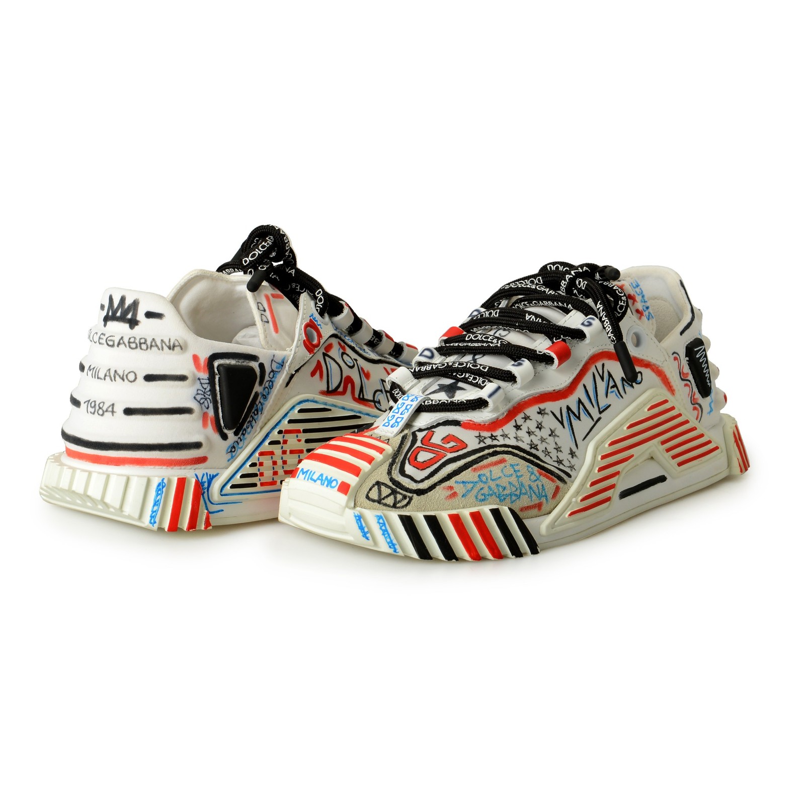Dolce & Gabbana Women’s «Milano» Low Top Leather Sneakers Shoes US 6 IT 36