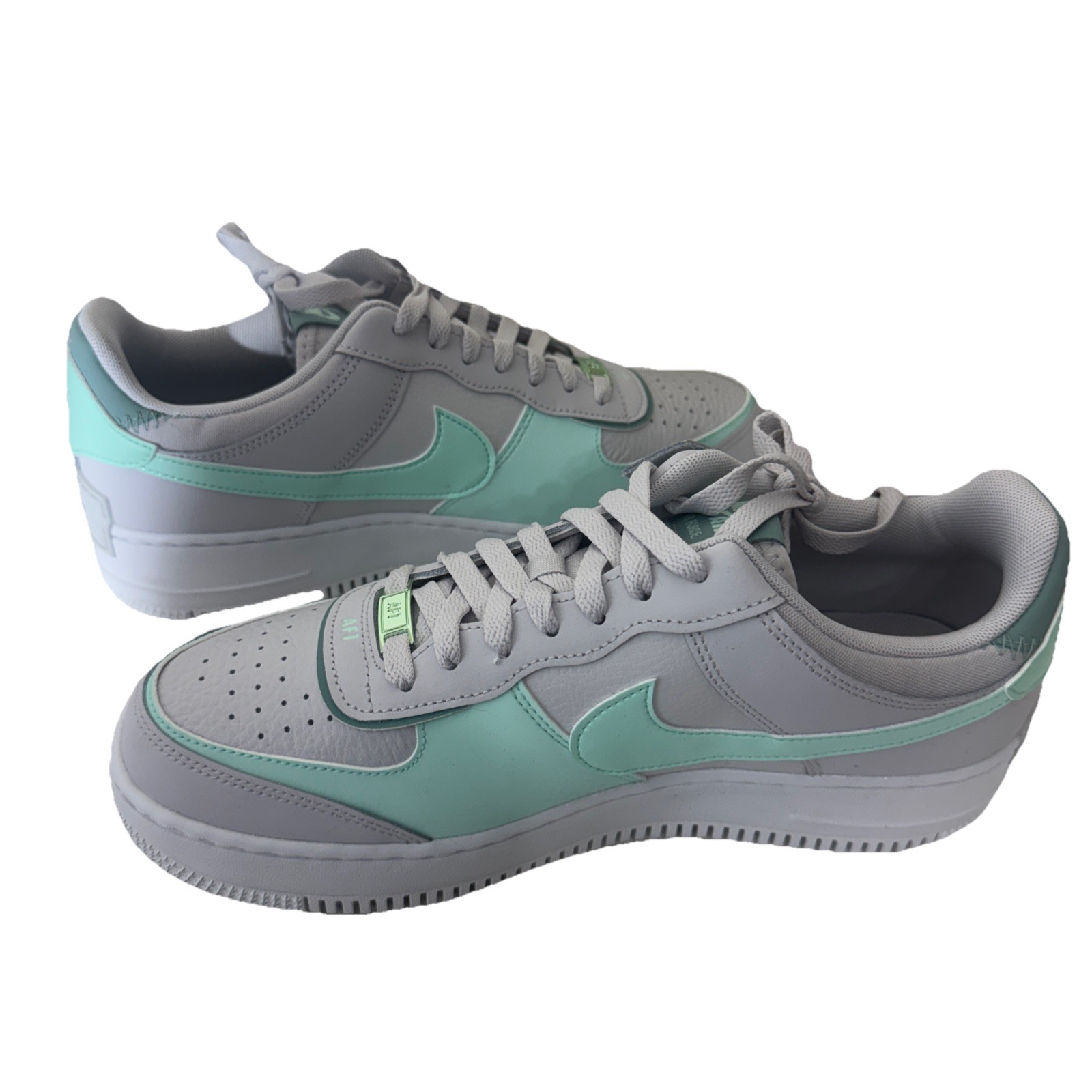 Women’s Nike Air Force1 Shadow Low Vast Grey Cannon Mint Foam CI0919-005 New S11