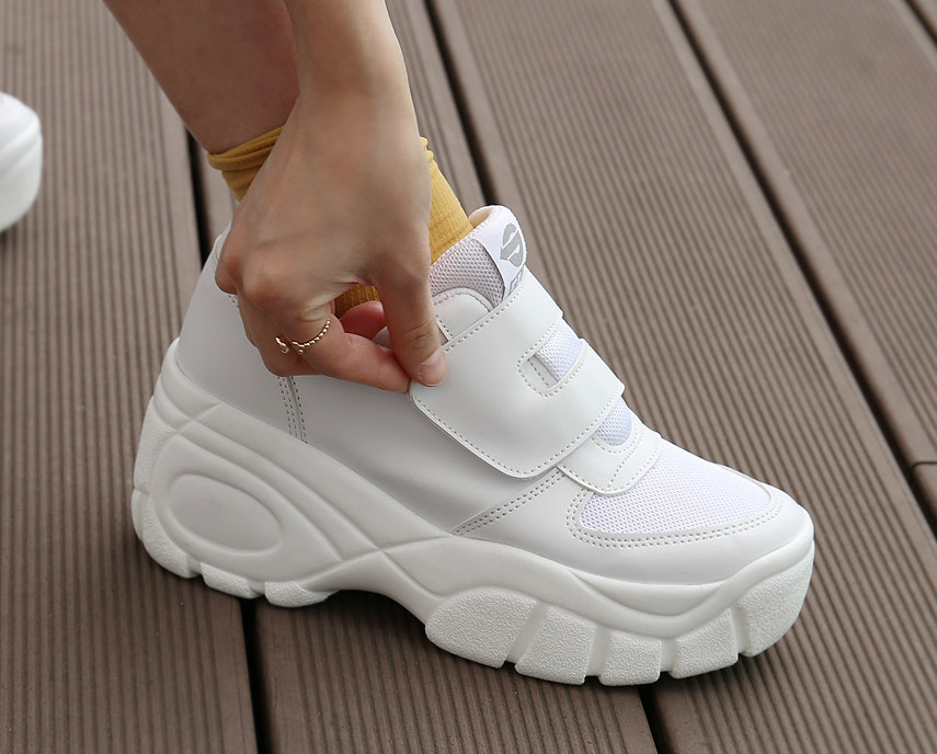 Women High Heel Sneakers Platform High Heels Shoes for Ladies High Top Heels