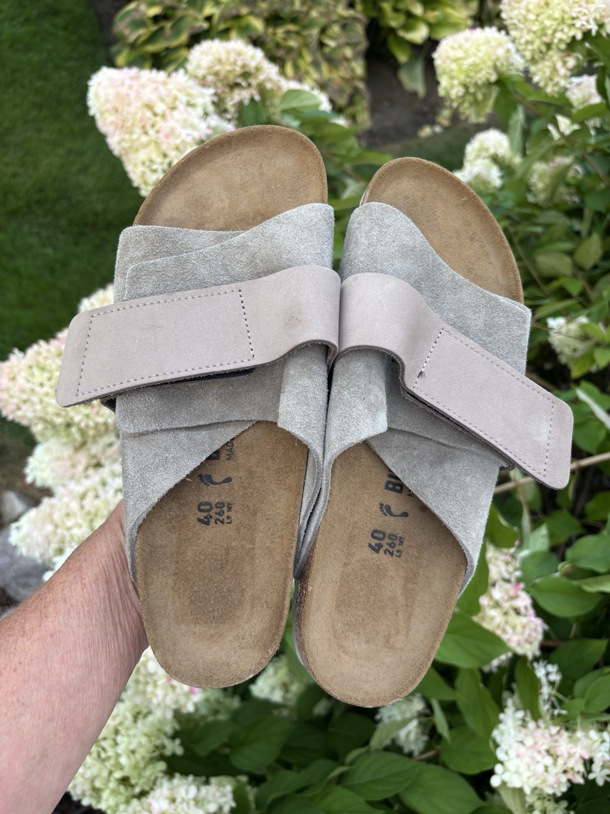 NEW! Birkenstock Kyoto Taupe Nubuck/Suede Leather~Narrow/Regular Size 40(9-9.5)
