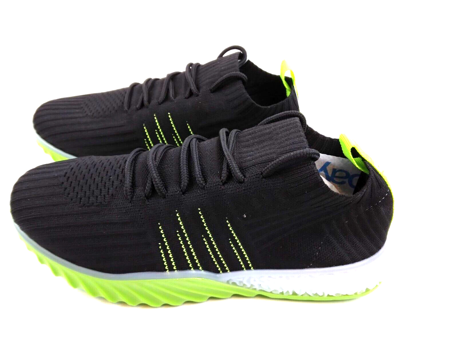 DANSKIN POSITIVE LOAFER WOMENS SZ 9 SHOES SLIPON KNIT SNEAKERS BLACK LIME GREEN