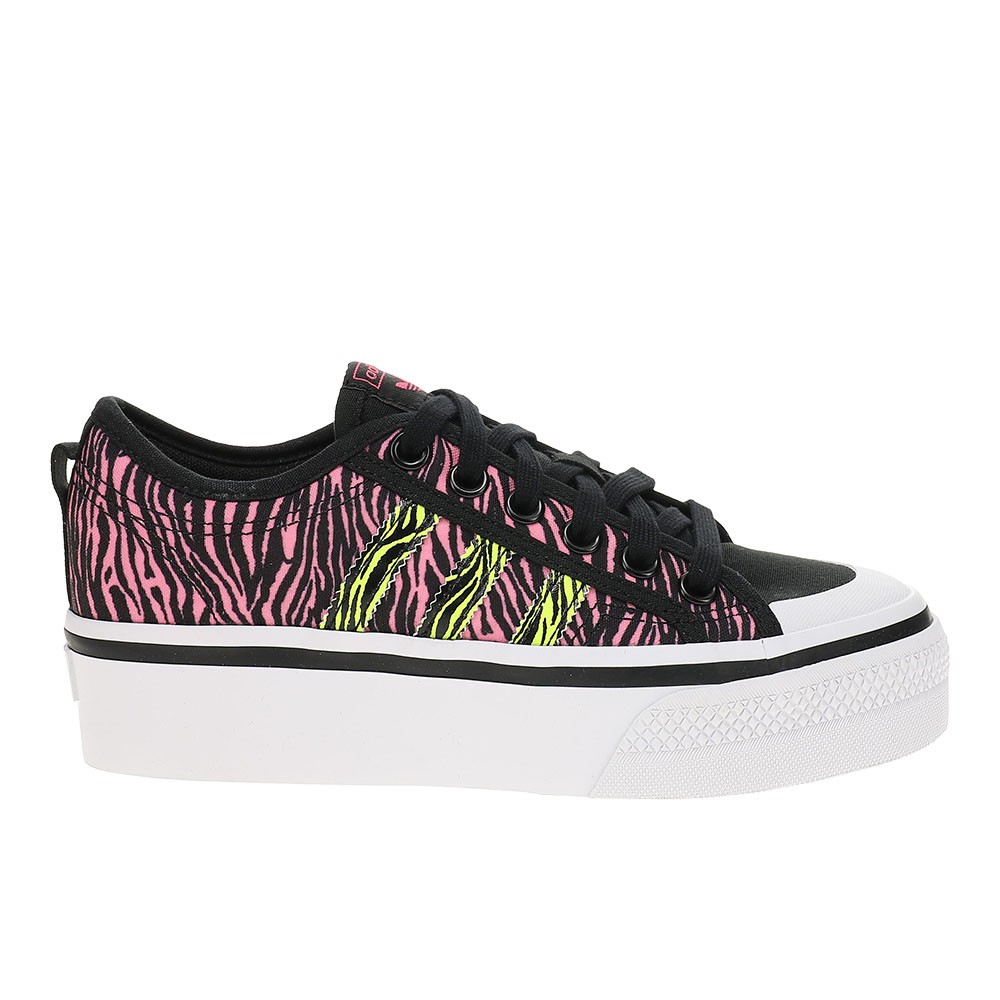 adidas Nizza Zebra Print Platform Womens Size 5.5 M Sneakers Casual Shoes IE962
