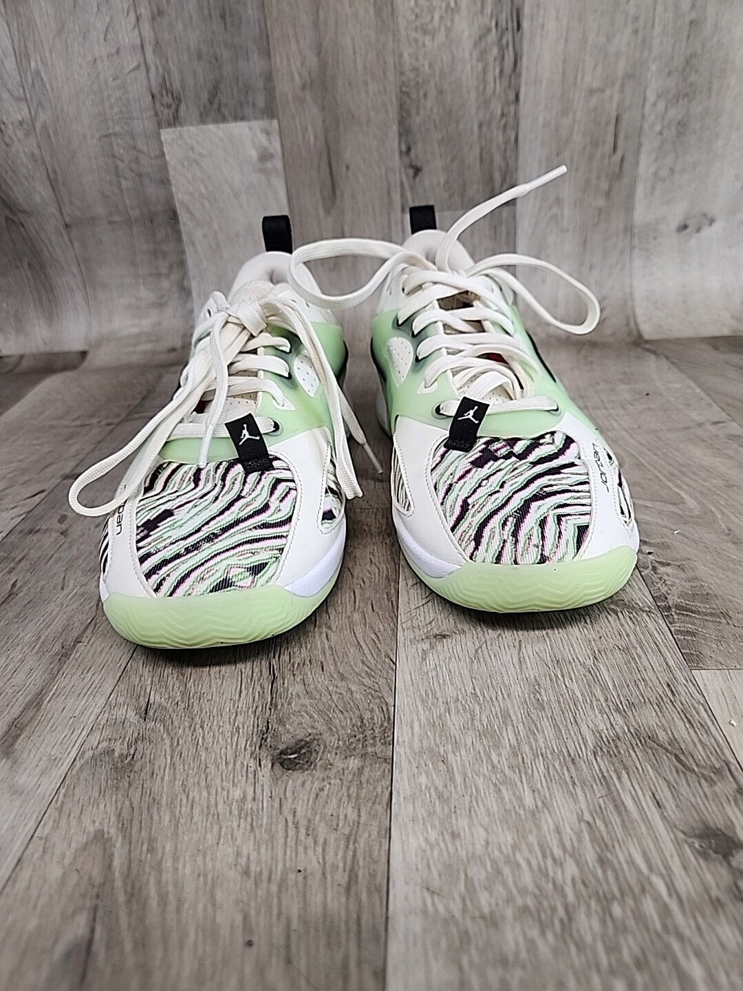 Nike Air Jordan Heir Sail-Black-Vapor Green Basketball Shoes Women’s 8.5