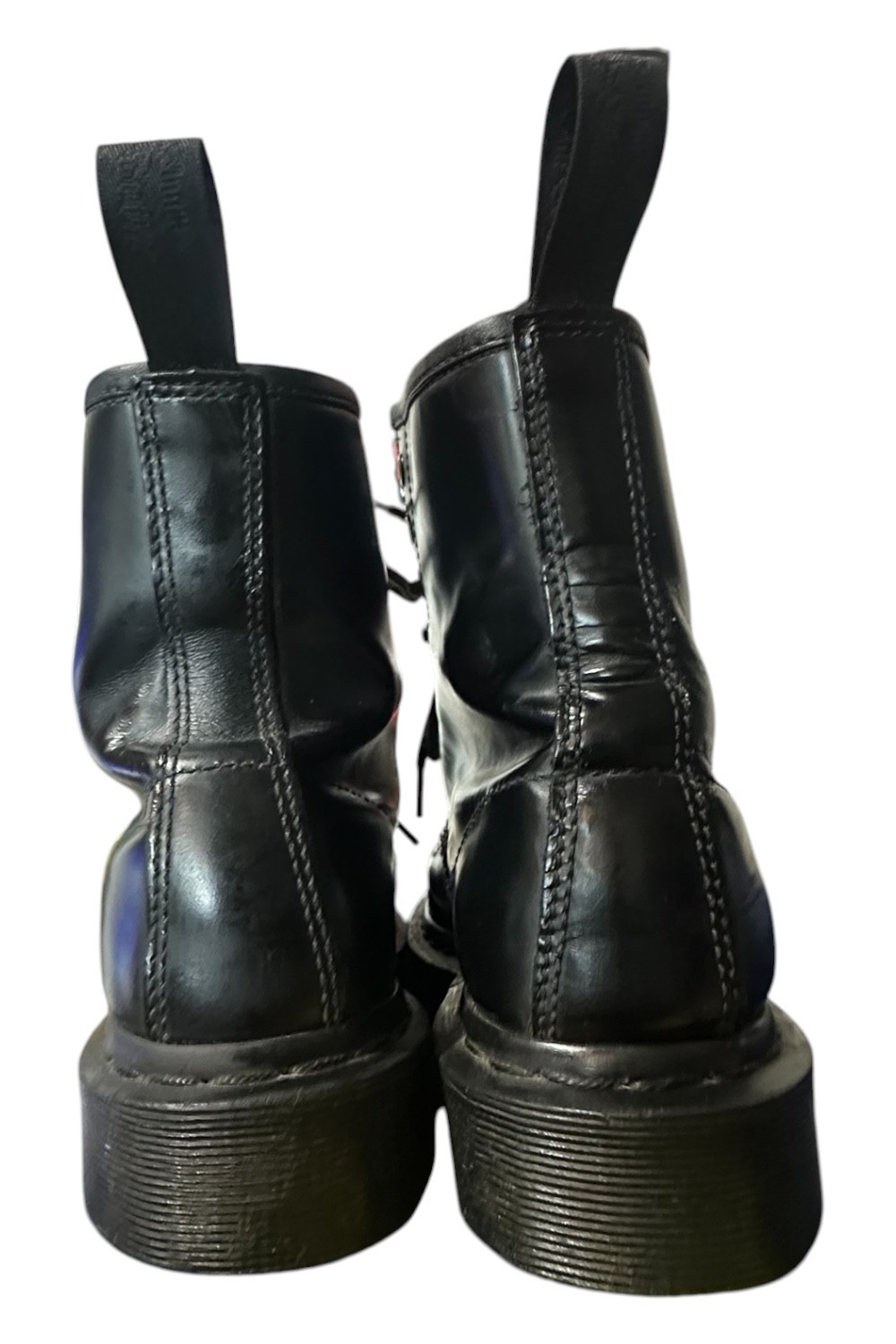Dr. Martens 1460 Mono Combat Boots Black Leather Women’s L7 M6 Goth Punk Grunge