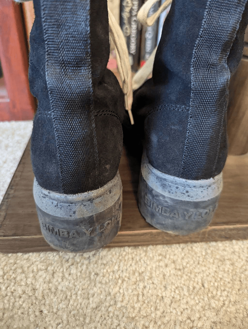 Bimba Y Lola Women’s 38 US 8 Black Grey Lace Up Platform Combat Boots