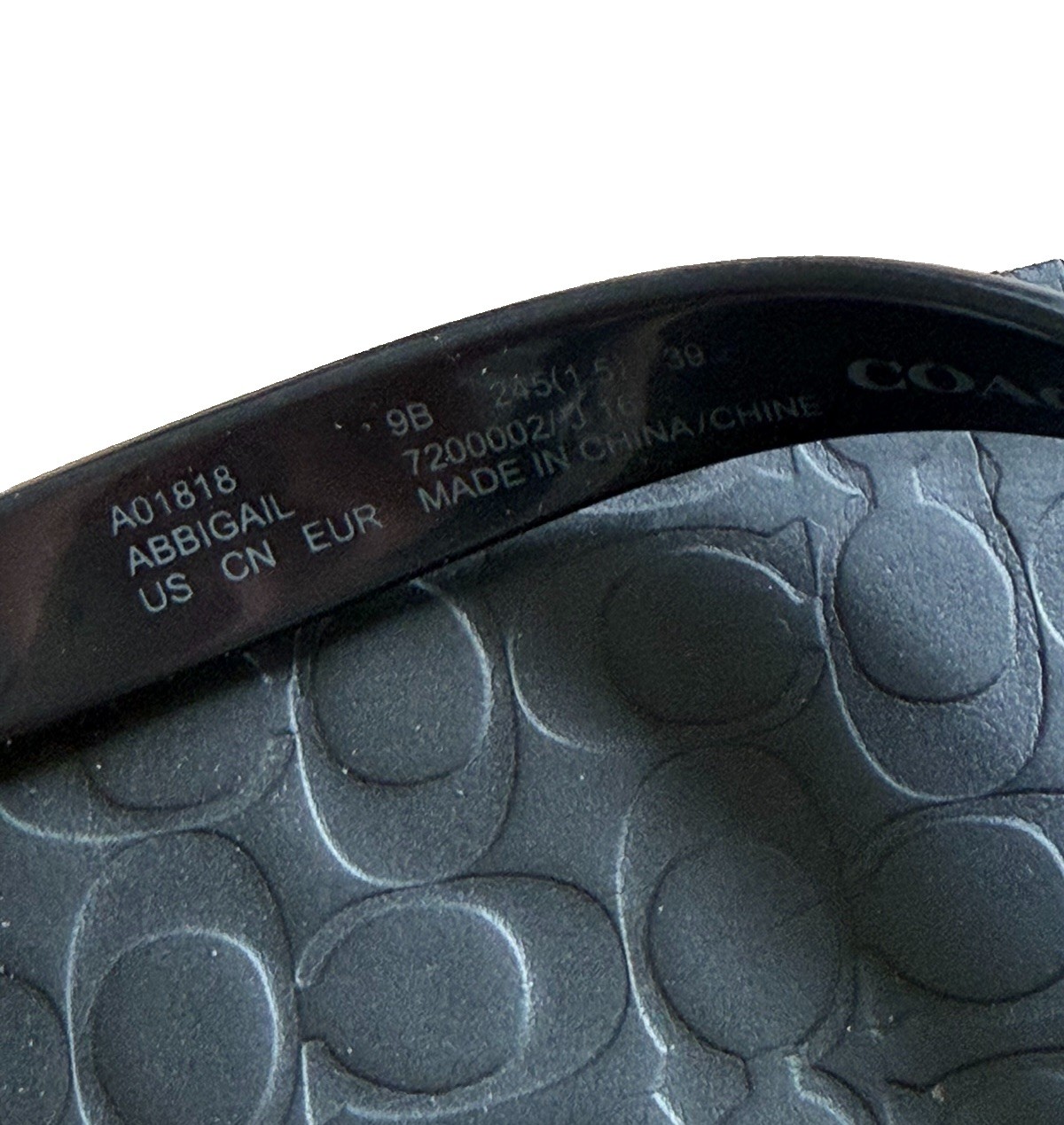 Coach Abbigail Black Turnlock Flip Flops Women’s Size 9B Signature Sandals
