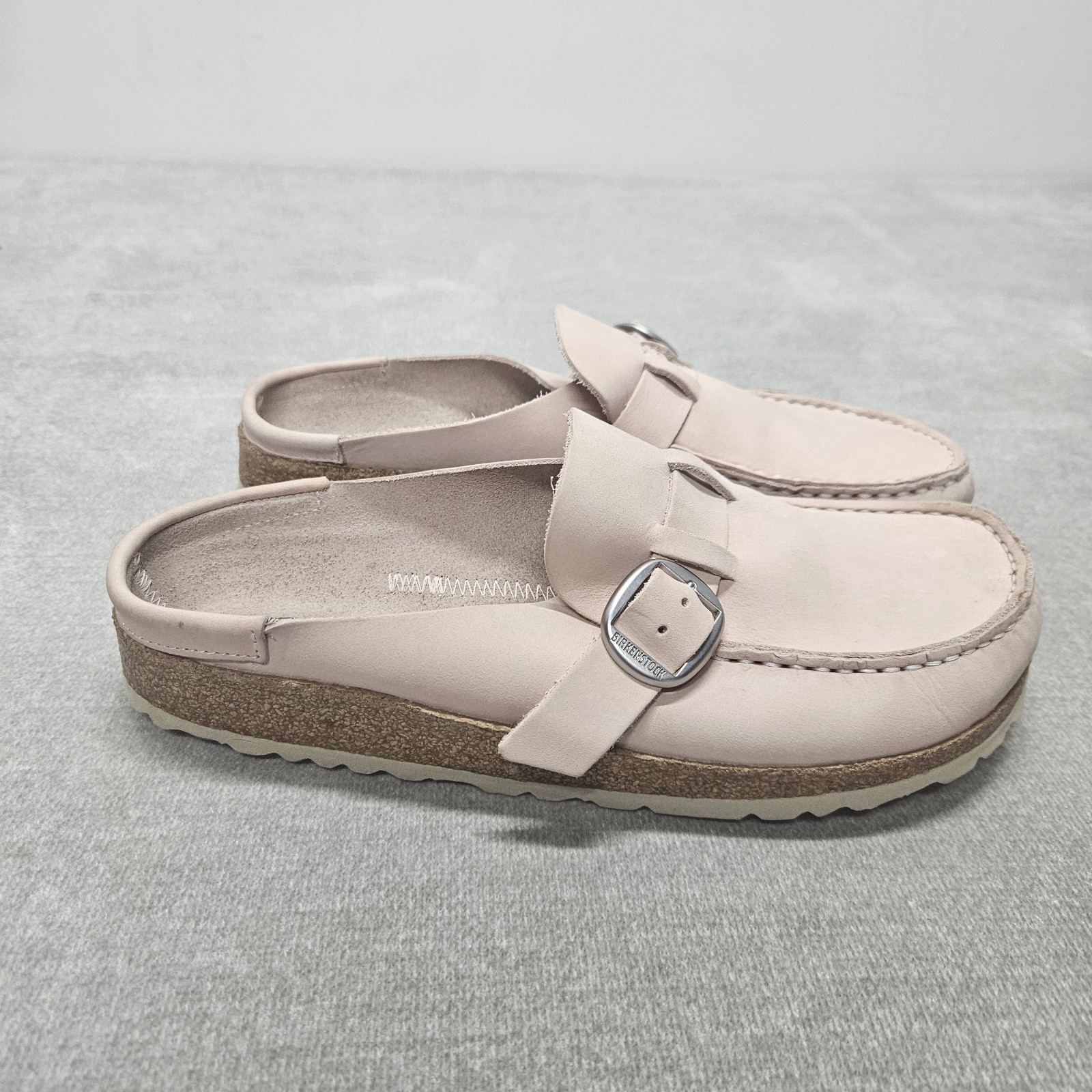 ​Birkenstock Buckley Suede Leather Clog Mules Rose Blush Pink Womens US 7.5 EU39
